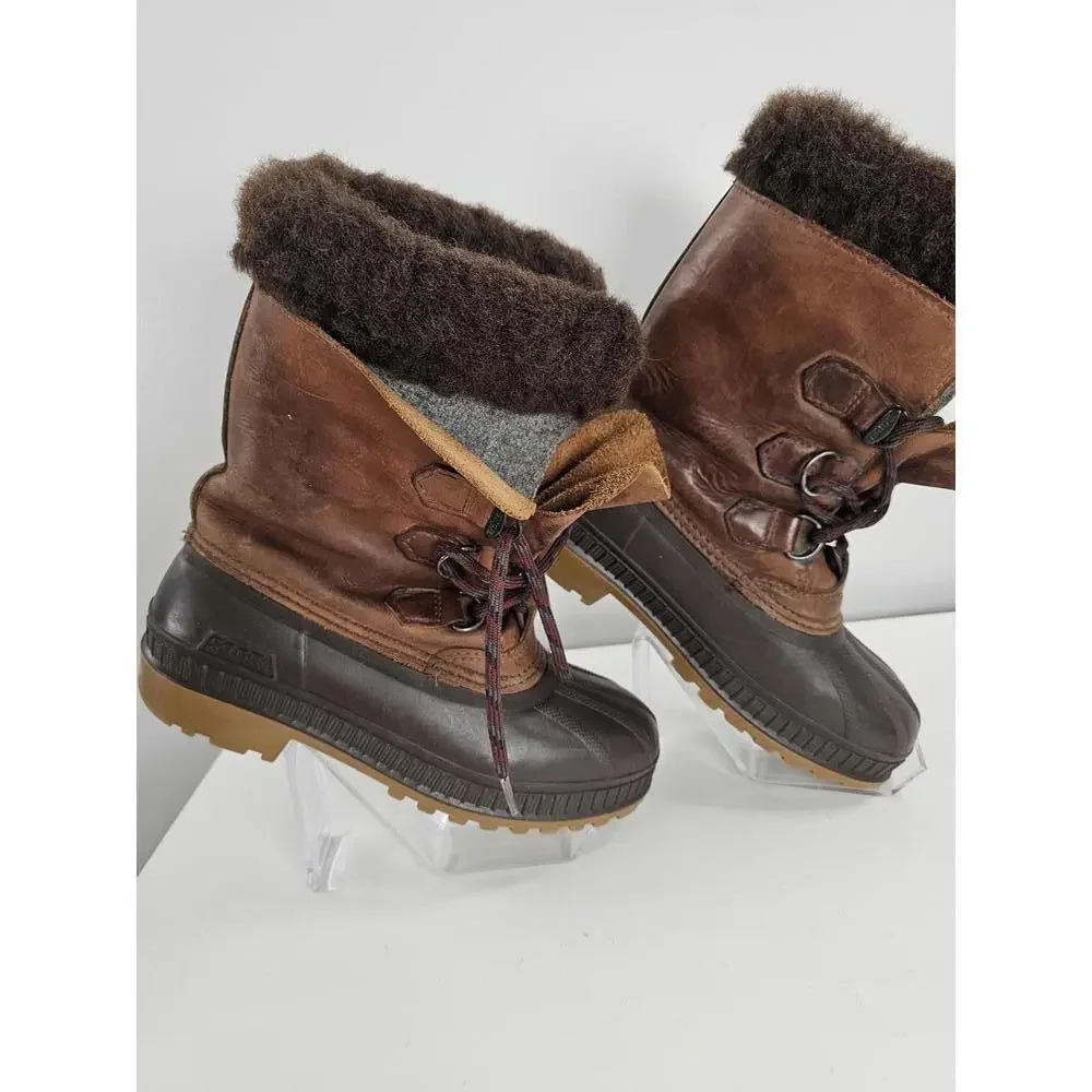 Sorel Winter Waterproof Leather and Rubber Boots with Fleece Lining